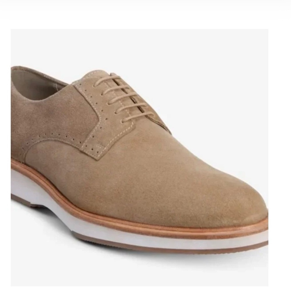 Allen Edmonds Brooklyn Light Suede Derby Shoes Sz 9